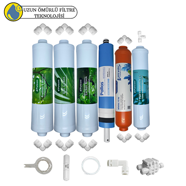 Pemax Water Solutions Puricom Kapalı Kasa Su Arıtma Cihazlarına Sertifikalı 6'lı Pallas Mebran Mineral
