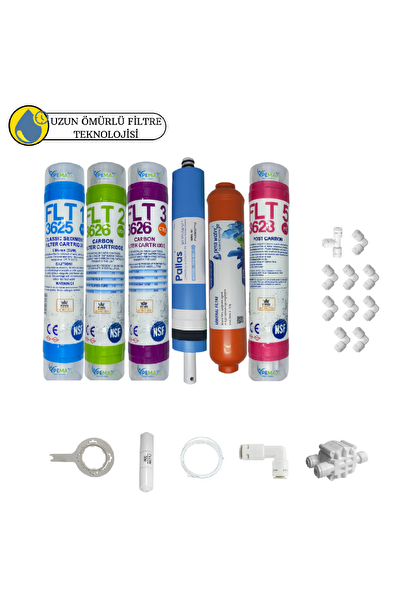 Pemax Water Solutions Kapalı Kasa Su Arıtma Cihazları İçin Sertifikalı 6lı Pallas Mebran Tatlandırıcı-Mineral Set
