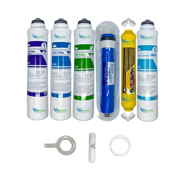 Pemax Water Solutions Kapalı Kasa Su Arıtma Cihazlarına  Tak Çevir   6'lı ReVerse Osmosis Mebran Mineral Tatlandırıcı