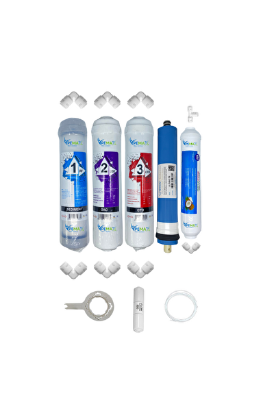 Pemax Water Solutions Kapalı Kasa Su Arıtma Cihazlarına Uygun STD  5'li Vontron Mebran  Mineralli Tatlandırıcı Set