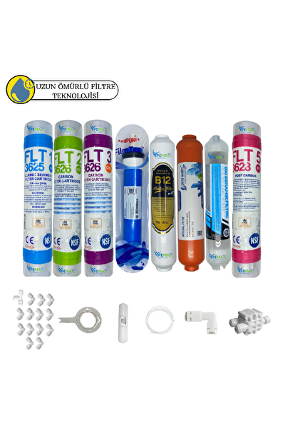 Pemax Water Solutions Kapalı Kasa Su Arıtma Cihazları Sertifikalı 8'li Orijinal Filmtec Mebran Tat B12 Mineral Detox