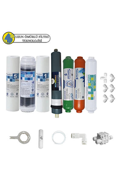 Pemax Water Solutions Purefer Açık Kasa Çif Sedimentli Sertifikalı 7'li Platinium Mebran  Mineral Alkali