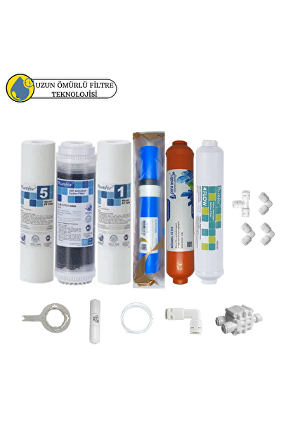 Pemax Water Solutions Purefer Açık Kasa Çif Sedimentli Sertifikalı 6'lı Vontron Helixfil Yüksek TDS Mebran  Mineralli