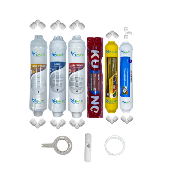 Pemax Water Solutions Kapalı Kasa Su Arıtma Cihazların Uygun Eco 6'lı Orijinal LG Kuno Mebran Mineral Tatlandırıcı Set