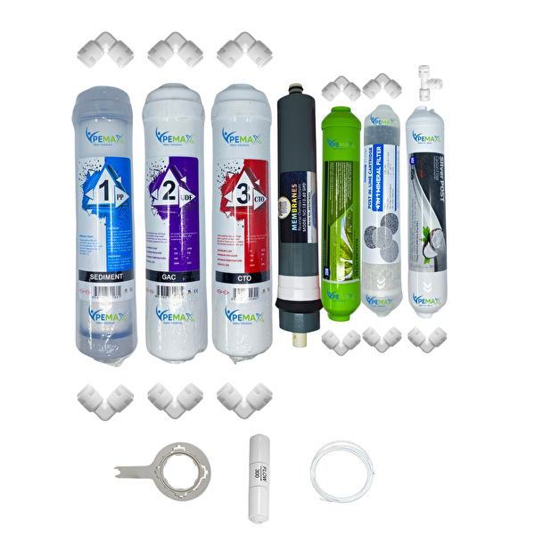 Pemax Water Solutions Kapalı Kasa Su Arıtma   STD 7'li Platinium Mebran Alkali Şeffaf Mineral Gümüş İyon Tatlandırıcı