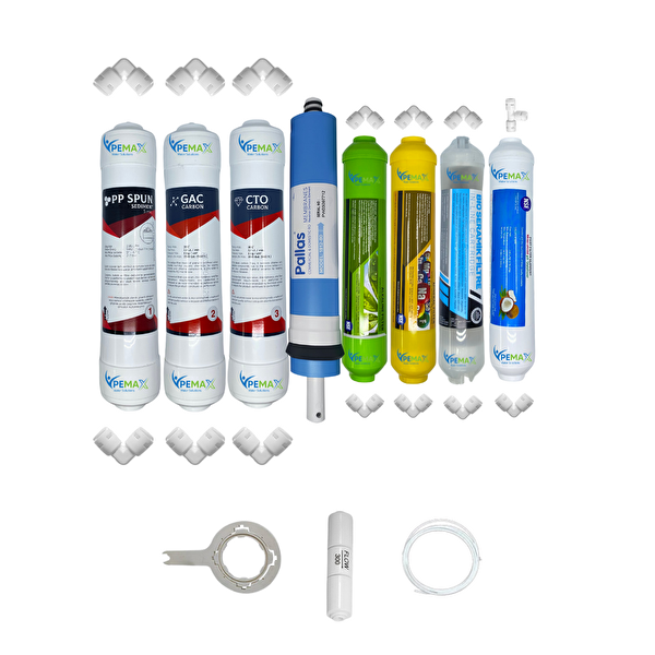 Pemax Water Solutions Kapalı Kasa Su Arıtma Cihazlarına  Ecomax  8'li Pallas Mebran Alkali Mineral Detox Tatlandırıcı
