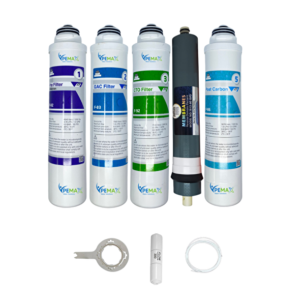 Pemax Water Solutions Kapalı Kasa Su Arıtma Cihazlarına  Tak Çevir  5'li Platinium Mebran   Tatlandırıcı
