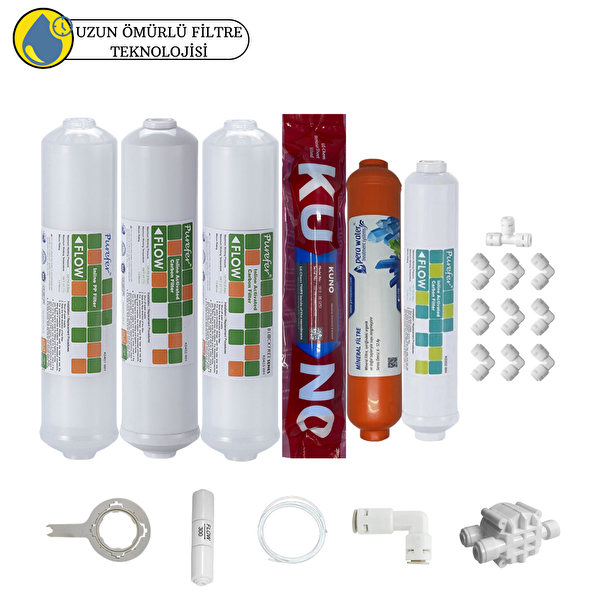 Pemax Water Solutions Purefer Kapalı Kasa Su Arıtma Cihazlarına Sertifikalı 6'lı Orijinal Lg Kuno Mebran  Mineral