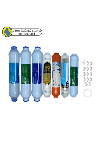 Pemax Water Solutions Fluxtek Kapalı Kasa Su Arıtma Sertifikalı 7'li Pera Water Mineral-B12 Alkali-Detox Mebransız Filtre
