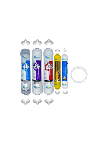 Pemax Water Solutions Kapalı Kasa Su Arıtma Cihazlarına Uygun STD 5'li Mebransız Mineral-Tatlandırıcı Set