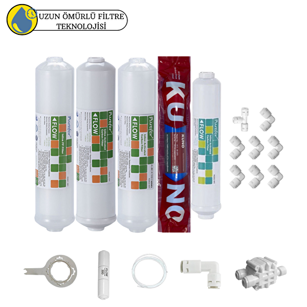 Pemax Water Solutions Purefer Kapalı Kasa Su Arıtma Cihazlarına Sertifikalı 5'li Orijinal Lg Kuno Mebran 5'li