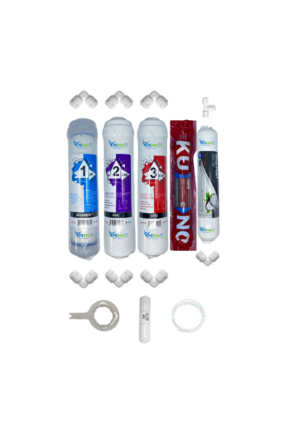 Pemax Water Solutions Kapalı Kasa Su Arıtma Cihazlarına STD 5'li Orijinal Lg Kuno Mebran Gümüş İyonlu Tatlandırıcı Set