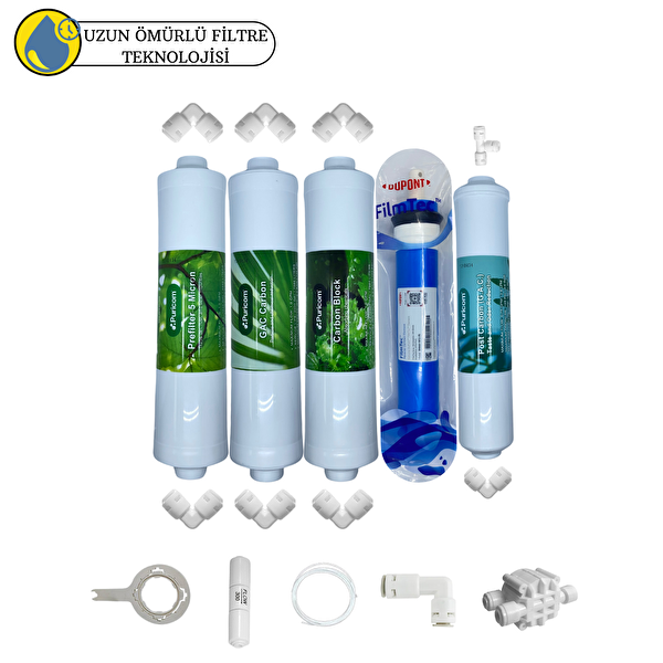 Puricom  Kapalı Kasa Su Arıtma Cihazlarına Sertifikalı 5'li Filmtec Dupon Mebran  5'li