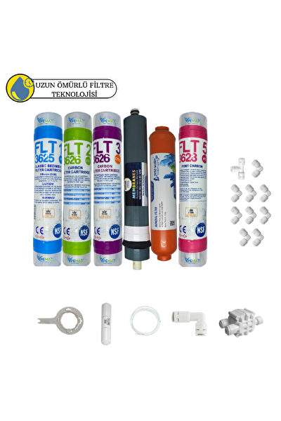 Pemax Water Solutions Kapalı Kasa Su Arıtma Cihazları İçinSertifikalı 6lı Platinium Mebran Tatlandırıcılı-Mineral Set