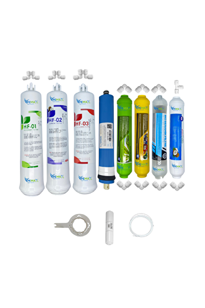 Pemax Water Solutions Kapalı Kasa Su Arıtma Cihazlarına HFT 8'li Vontron Mebran Alkali-Mineral-Detox-Tatlandırıcı