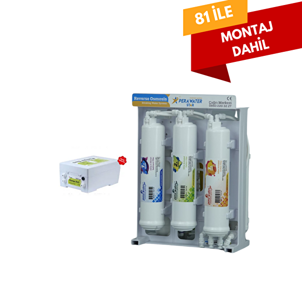 Pera Water star Alkali-Mineral-Detox 8 Aaşamalı açık Kasa pompalı Su Arıtma Cihazı