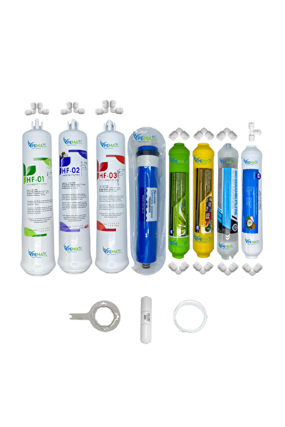 Pemax Water Solutions Kapalı Kasa Su Arıtma Cihazı HFT 8'li ReVerse Osmosis Mebran Alkali-Mineral-Detox-Tatlandırıcı