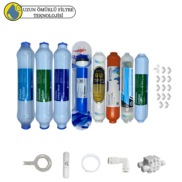 Pemax Water Solutions Fluxtek Kapalı Kasa Su Arıtma Uluslar arası Sertifikalı 8'li Pera Water Mineral Filmtec Dupon Mebran