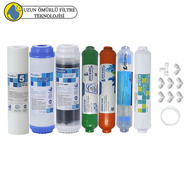Pemax Water Solutions Purefer Açık Kasa Çift Karbonlu Sertifikalı 7'li Mebransız Mineral -Alkali-Detox
