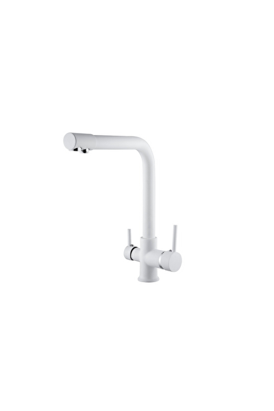Pemax Water Solutions Arıtma Çıkışlı 3 Yollu L Boru Batarya Beyaz Renk