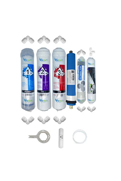 Pemax Water Solutions Kapalı Kasa Su Arıtma Cihazları STD 6'lı Vontron Mebran Şeffaf Mineral-Gümüş İyonlu Tatlandırıcı