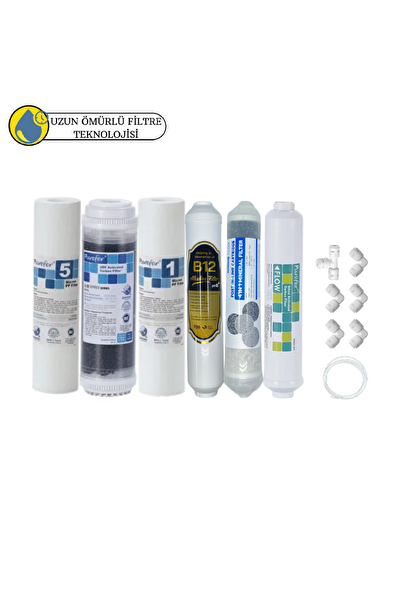 Pemax Water Solutions Purefer Açık Kasa Çift Sedimentli Sertifikalı 6'lı Mebransız Şeffaf 4'lü Mineral-B12 Alkali