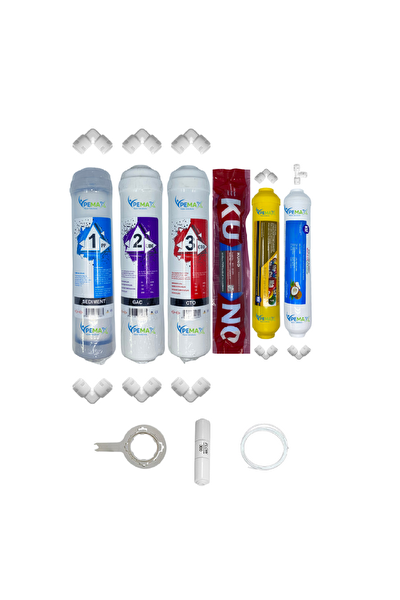 Pemax Water Solutions Kapalı Kasa Su Arıtma Cihazlarına Uygun STD 6'lı Orijinal LG Kuno Mebran Mineral-Tatlandırıcı Set