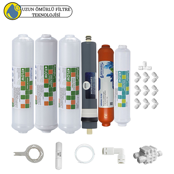 Pemax Water Solutions Purefer Kapalı Kasa Su Arıtma Cihazlarına Sertifikalı 6'lı Platinium Mebran Mineral