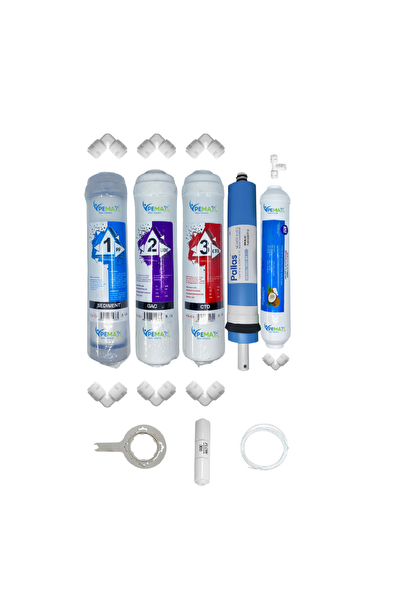Pemax Water Solutions Kapalı Kasa Su Arıtma Cihazlarına Uygun STD 5'li Pallas Mebran Mineralli Tatlandırıcı Set