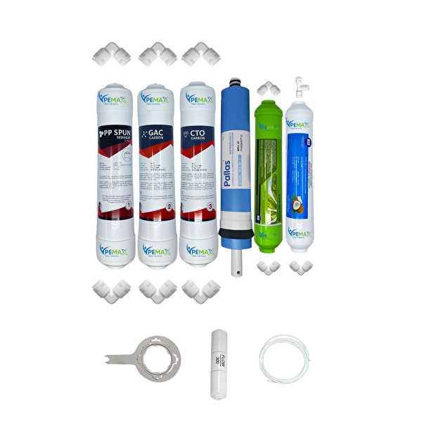 Pemax Water Solutions Kapalı Kasa Su Arıtma Cihazlarına Ecomax 6'lı Pallas Mebran Alkali-Tatlandırıcı