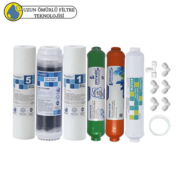 Pemax Water Solutions Purefer Açık Kasa Çif Sedimentli Sertifikalı 6'lı Mebransız Mineral -Alkalili