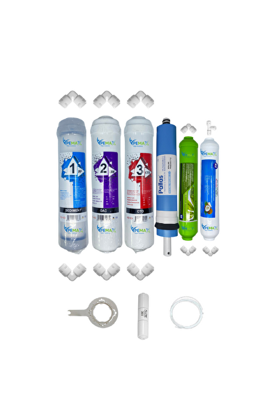 Pemax Water Solutions Kapalı Kasa Su Arıtma Cihazlarına Uygun STD 6'lı Pallas Mebran Alkali-Tatlandırıcı Set