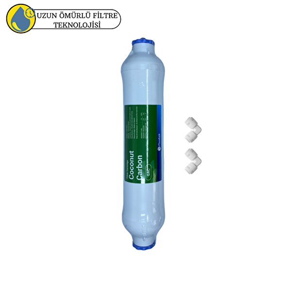 Pemax Water Solutions Fluxtek Kapalı Kasa Su Arıtma Cihazlarına Sertifikalı Şeffaf 2.Aşama Gac Karbon Kokonat Filtre