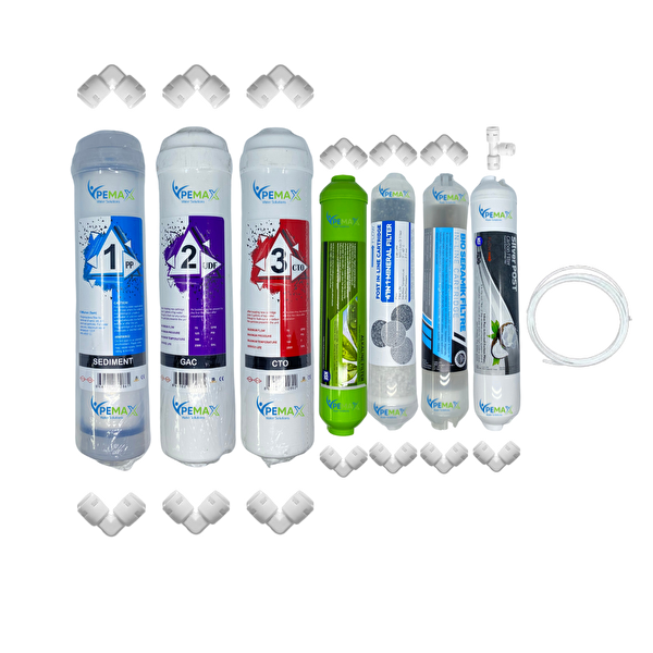 Pemax Water Solutions Kapalı Kasa Su Arıtma Cihazı STD 7'li Mebransız Set