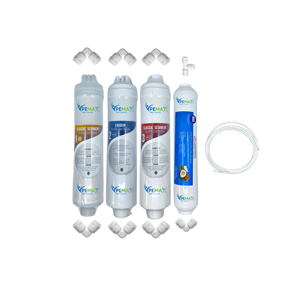 Pemax Water Solutions Kapalı Kasa Su Arıtma Cihazlarına Uygun Eco 4'lü Mineralli Tatlandırıcı Set