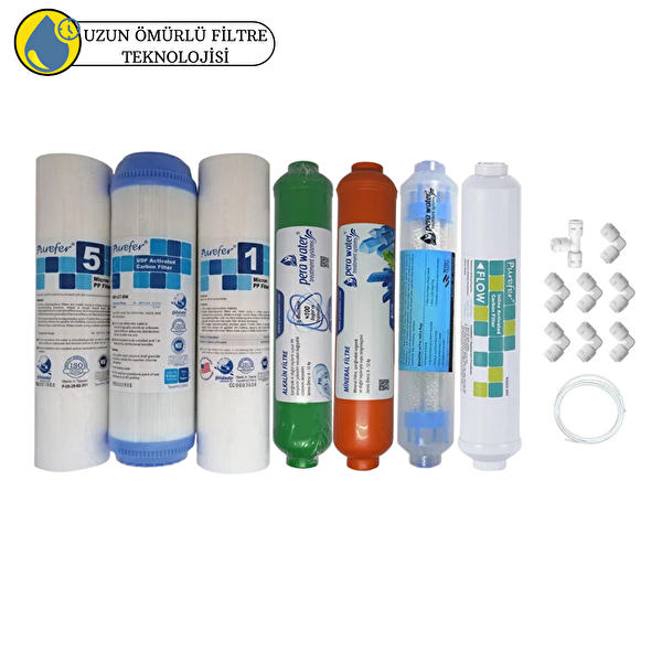 Pemax Water Solutions Purefer Açık Kasa Çift Sedimentli Sertifikalı 7'li Mebransız Mineral -Alkali-Detox