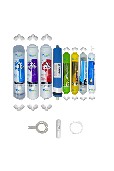 Pemax Water Solutions Kapalı Kasa Su Arıtma Cihazları STD 8'li Vontron Mebran Alkali-Mineral-Detox-Tatlandırıcı Set