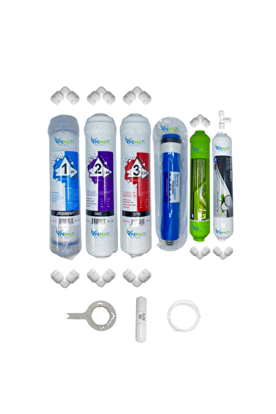 Pemax Water Solutions Kapalı Kasa Su Arıtma Cihazlarına STD 6'lı ReVerse Osmosis Mebran Alkali-Gümüş İyon Tatlandırıcı