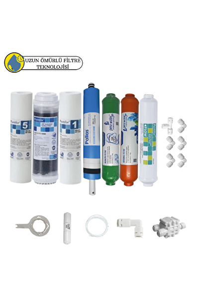 Pemax Water Solutions Purefer Açık Kasa Çif Sedimentli Sertifikalı 7'li Pallas Mebran Mineral-Alkali