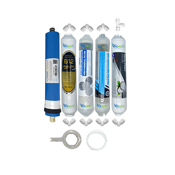 Pemax Water Solutions vontron Mebran-B12 Alkali-Detox- Şeffaf Mineral-Gümüş İyonlu Tatlandırıcı
