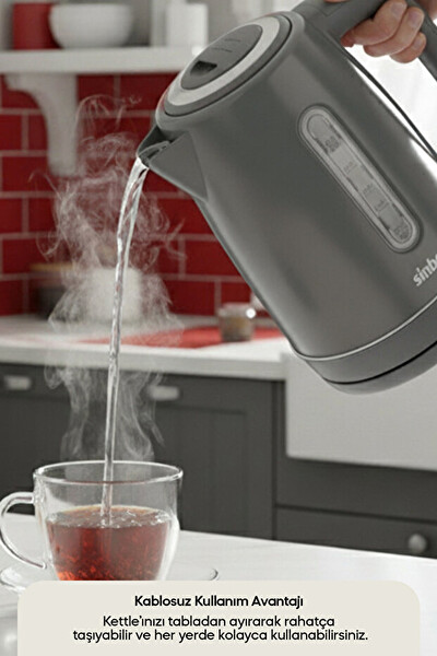 Sinbo SK-8031 Inox Su Isıtıcı Kettle Paslanmaz Çelik Koyu Gri