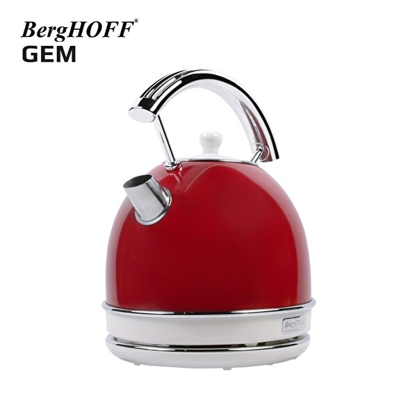 Berghoff 7950020 Gem Retro 1.7 L Yuvarlak Su Isıtıcısı - Kırmızı