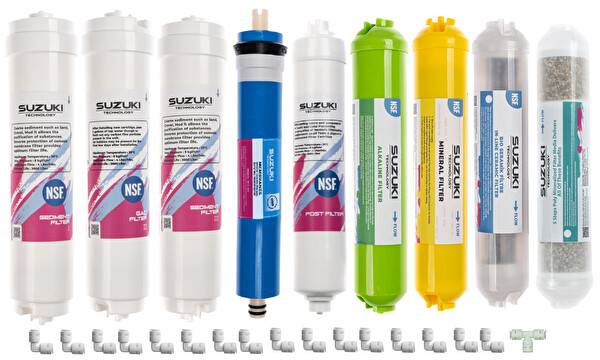 Sulook Kapalı Kasa Su Arıtma Cihazı Tam Set -13 Aşamalı Filtre Seti