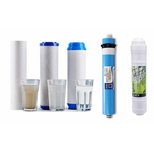 Sulook Reverse Osmosis Filtre Seti Full Takım 5'li Açık Kasa Model Su Arıtma Cihazı Uyumlu