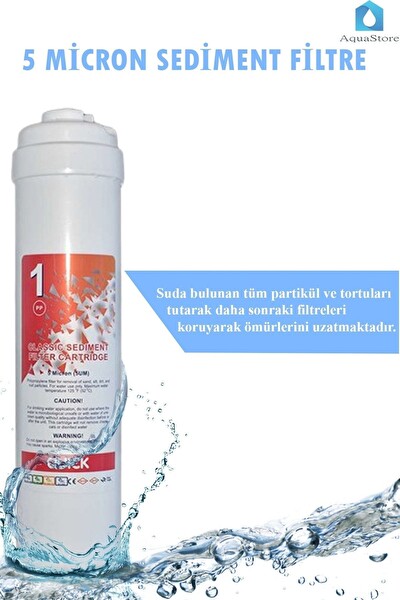 Sulook Kapalı Kasa Su Arıtma Cihazı Filtresi 6'lı Filtre Seti