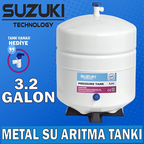 Sulook Tüm Su Arıtma Cihazlarına Uyumlu 12 Litre 3.2 Galon Metal Tank