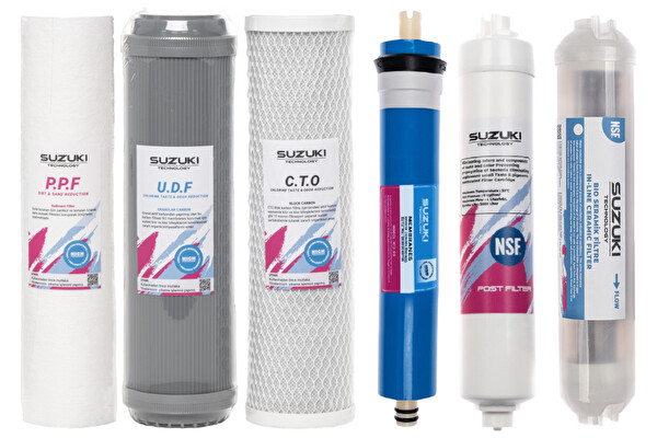 Sulook Açık Kasa Su Arıtma Cihazı Tam Set (7 Filtre)Alkali Ve Mineral Filtre İlaveli