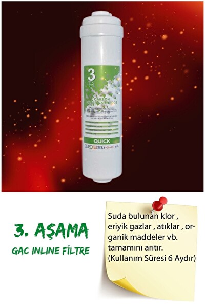 Sulook Su Arıtma Filtre Seti 3'lü Inline Set. Kapalı Kasa Cihazlar İçin
