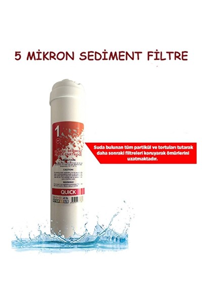 Sulook Kapalı Kasa Su Arıtma Cihazı Filtresi Inline 2 Yıllık Bakım Seti (Membransız Set)