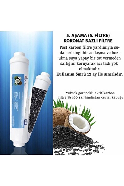 Sulook Kapalı Kasa Su Arıtma Cihazı Filtresi Inline 2 Yıllık Bakım Seti (Membransız Set)